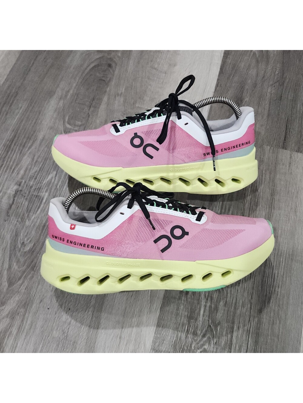 ON Cloudsurfer Next Pink Limelight Womens 9 Running Gym Exercise Casual Shoes